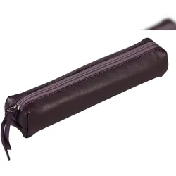 Clairefontaine 4x Lawrence Schlampermäppchen Leder SLIM 19,5x2,5x4cm aubergine - 410081C