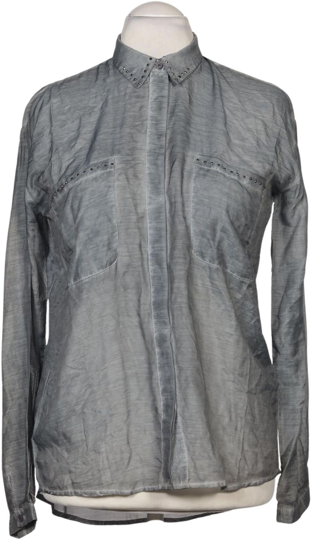 Ulla Popken Damen Bluse, Grau, Gr. Xxl, kein / Etikett - Second Hand