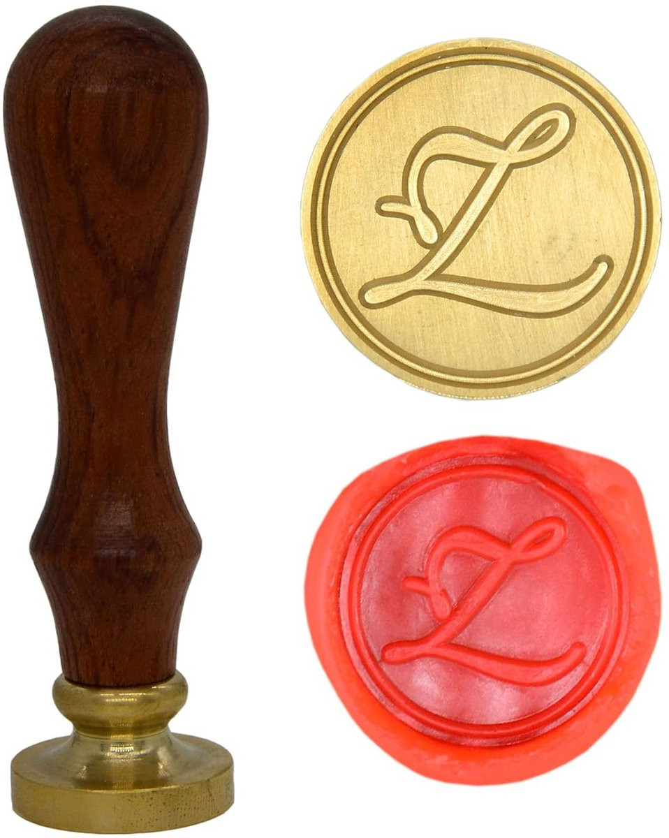 Waxzegel Stempel Set met A-Z Alfabet Initialen voor Decoratieve Sluitzegels