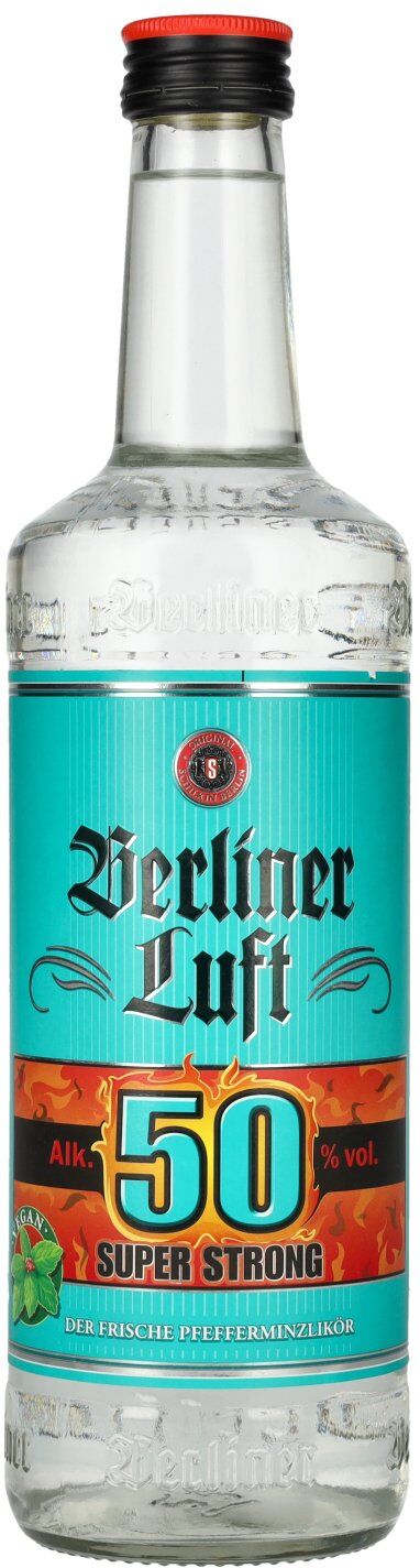 Berliner Luft SUPER STRONG Pfefferminzlikör 50% Vol. 0,7l