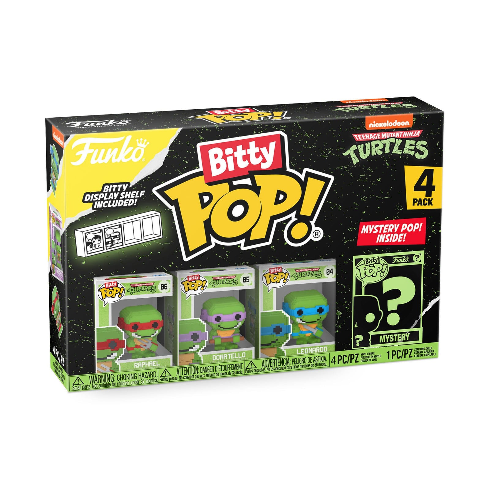 Funko Bitty Pop! Teenage Mutant Ninja Turtles Raphael, Donatello en Leonardo