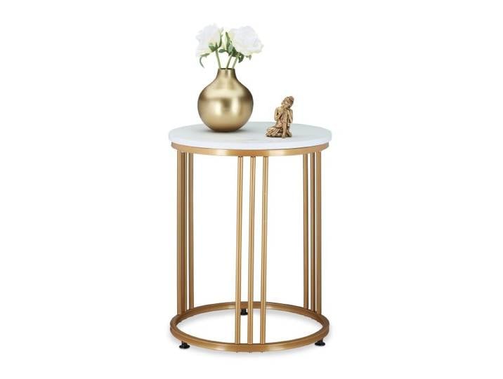 Relaxdays Table d'appoint MARMO