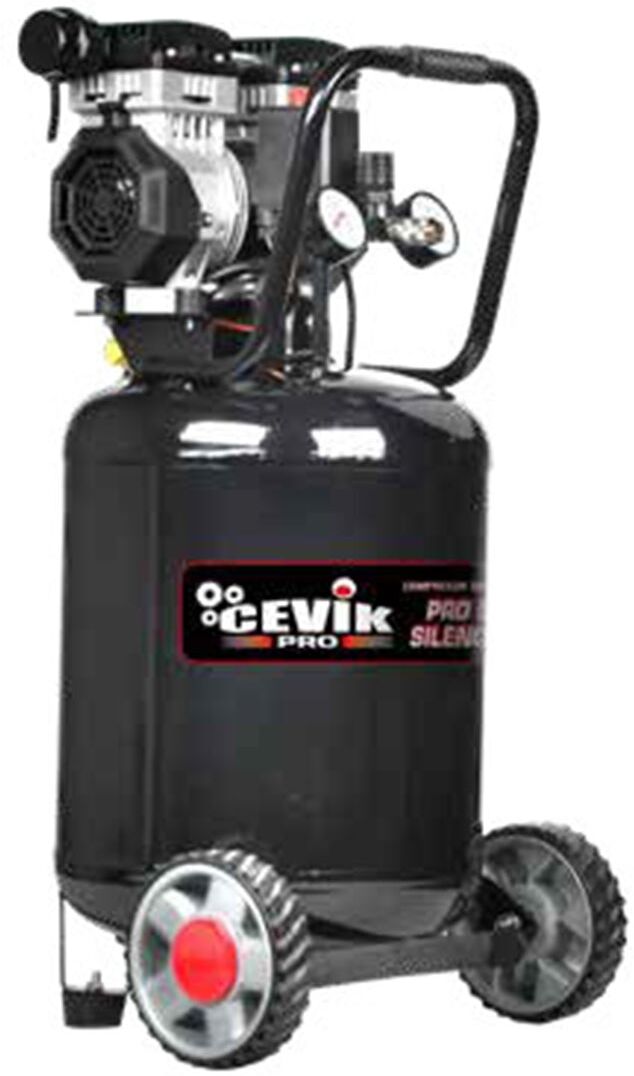 CEVIK Compresor de Aire Silencioso 50 litros 1.5 HP. Negro
