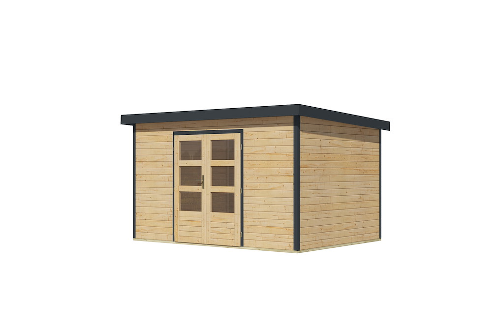 KARIBUHOLZT GH Pluto 7 A 364x244x230cm natur anthrazit 16988300