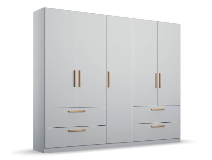 rauch Drehtürenschrank Skandi 5-türig - 226x54x210cm - braun -