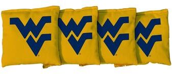 Skip's Garage West Virginia Mountaineers Yellow Cornhole Bags