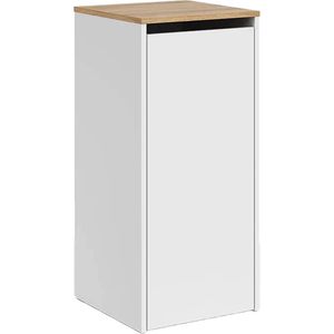 Vicco Badschrank Viktor, weiß / artisan eiche, mit Wäschekorb, (B/H/T) 40 x 88 x 40 cm