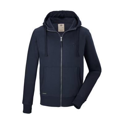 Sweatjacke "GS 8 MN SWT JCKT GOTS", Herren, Gr. XXL, blau (navy), Obermaterial: 100% Baumwolle.Obermaterial 2: 95% Baumwolle, 5% Elasthan, G.I.G.A. DX BY KILLTEC, Sweatjacken Sweatjacke, GOTS-zertifizierte Bio-Baumwolle, Carbon-Finish, lässiger Look