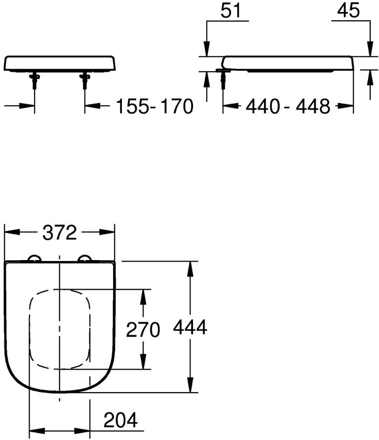 Grohe WC-Sitz Euro Keramik 39331_2 mit Deckel alpinweiß, 39331002 39331002