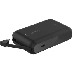 Belkin BoostCharge Powerbank 10K mit integriertem Kabel, schwarz