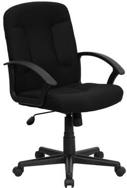 Flash Furniture Mid-Back Fabric Executive Swivel Office Chair with Nylon Arms
