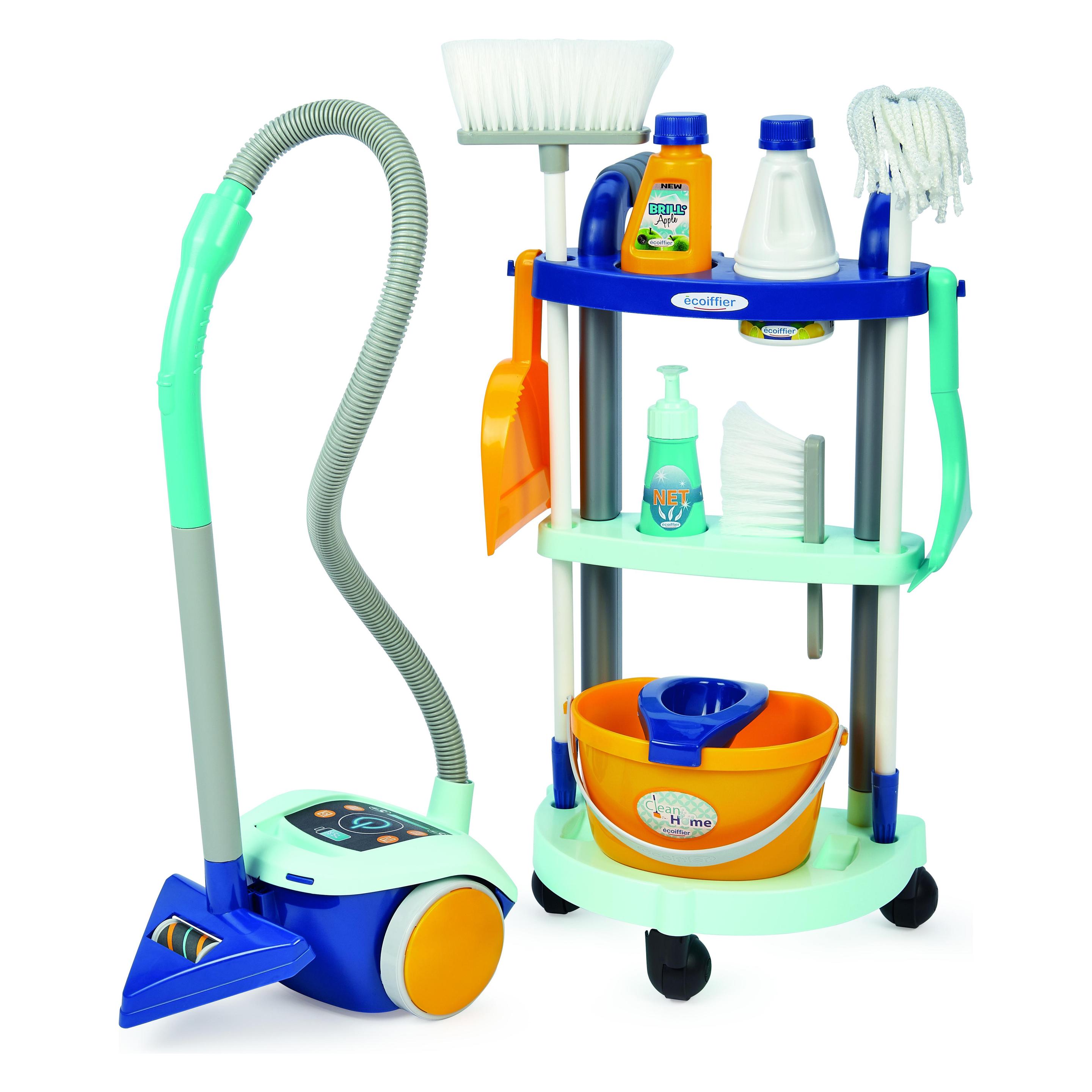 Ecoiffier Clean Home Reinigungswagen mit Staubsauger (2774)