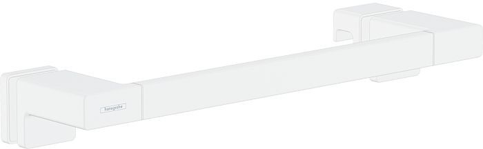 Hansgrohe AddStoris Duschtürgriff 41759700 Dicke des Glases 6-12mm, Metall, mattweiß