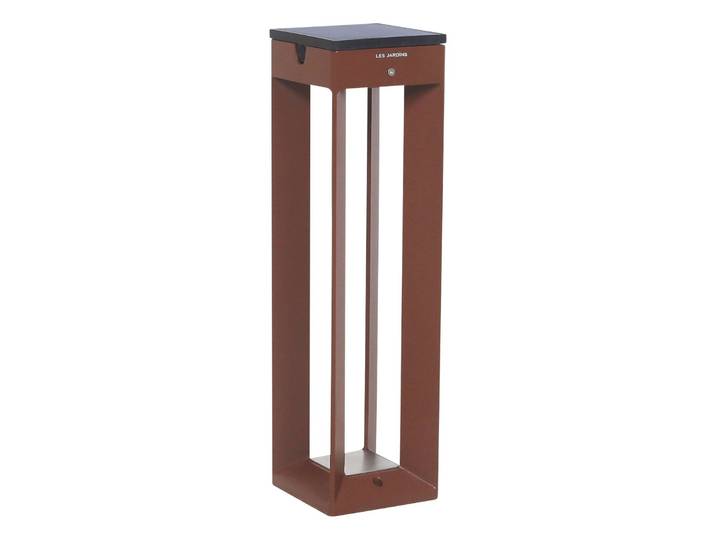 Les Jardins LED-Solarleuchte Borne mit Sensor, 45 cm, corten Borne, dimmbar, braun / rost, Aluminium, Design, Sockelleuchte