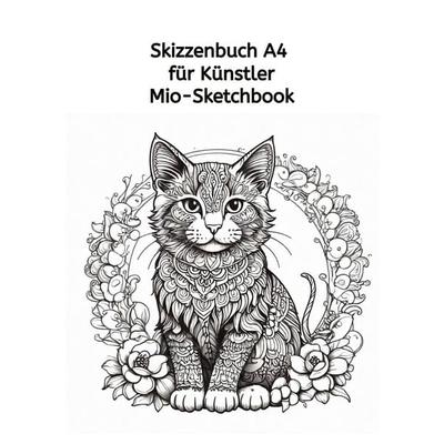 Skizzenbuch A4 für Künstler: Mio Sketchbook 100 Seiten (50 Blatt) - 297cm x 210cm Zeichenblock Papier - Skizzenblock für Skizze Bleistift, Taschenbuch