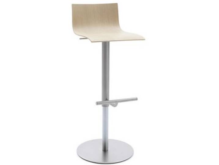 Barhocker Thin Lapalma Sitz Eiche gebleicht braun, Designer Karri Monni, 37x70-95x43 cm