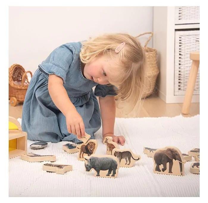 TickiT houten blokken met wilde dieren