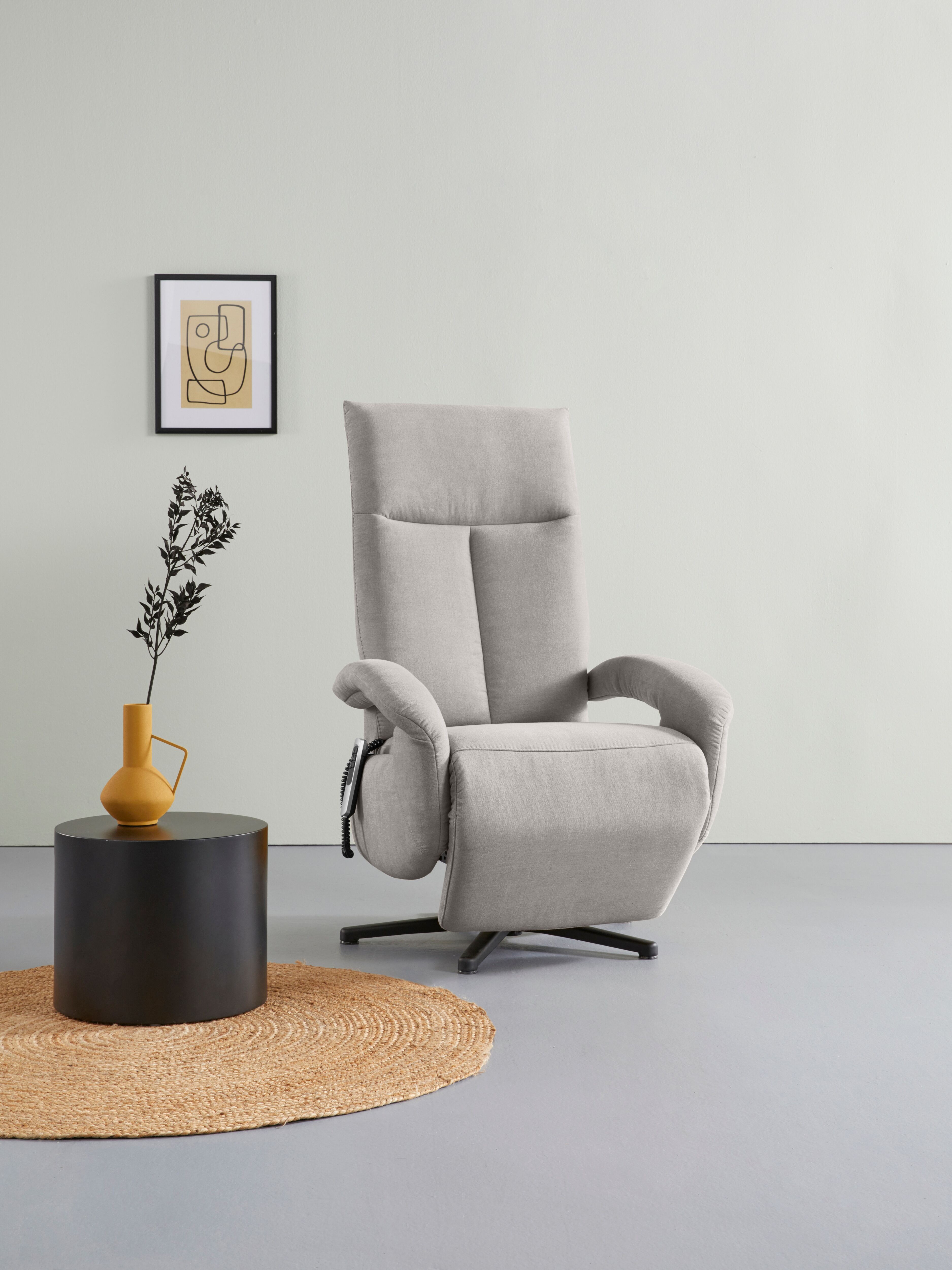 TV-Sessel SIT & MORE "Tycoon", silber, B:74cm H:117cm T:85cm, 98% Polyester 2% Polyamid, Sessel, TV-Sessel, wahlweise manuell, mit zwei Motoren oder mit Akku oder mit 2 Motoren silber Olympia EASY CLEAN,mit 2 Motoren,mit Akku,mit Aufstehhilfe,Grösse XL, B