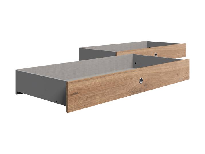 Bettkasten 141 cm - 2 Stück - Plankeneiche - VALENCIA