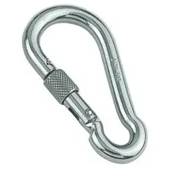 Karabinerhaken mit Sicherheitsmutter, A4, 13x160mm