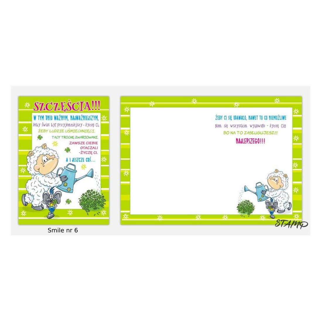 Stamp Smile B6 Karte + Umschlag Muster Nr. 06 (41912678)