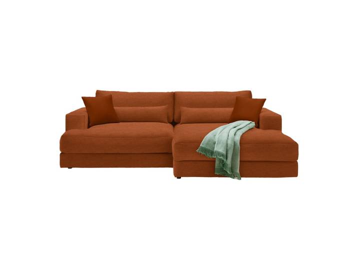 Ecksofa 268/194 cm Rostfarben