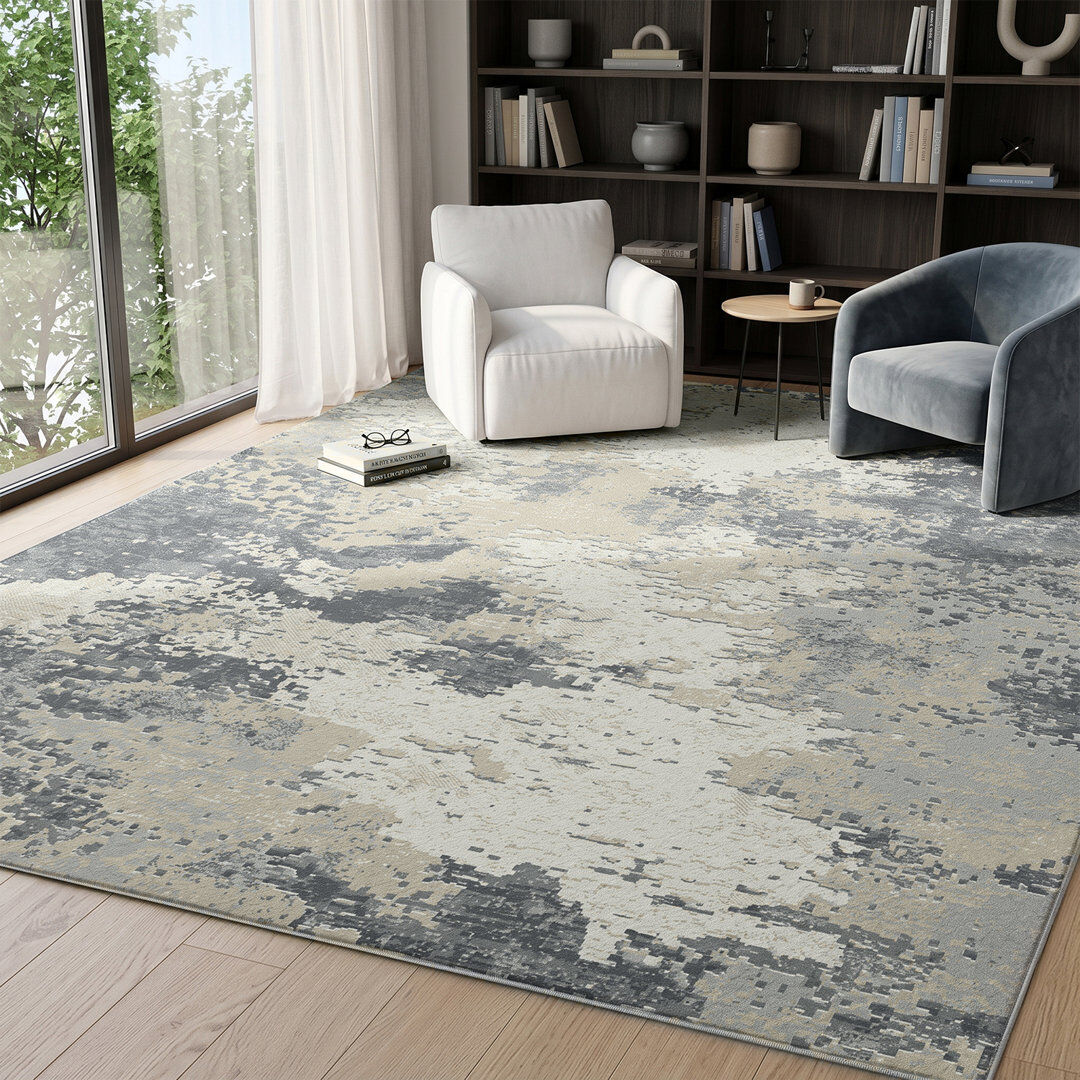 Brayden Studio Abstract Machine Printed Area Rug Abstract Art 200 x 300 cm