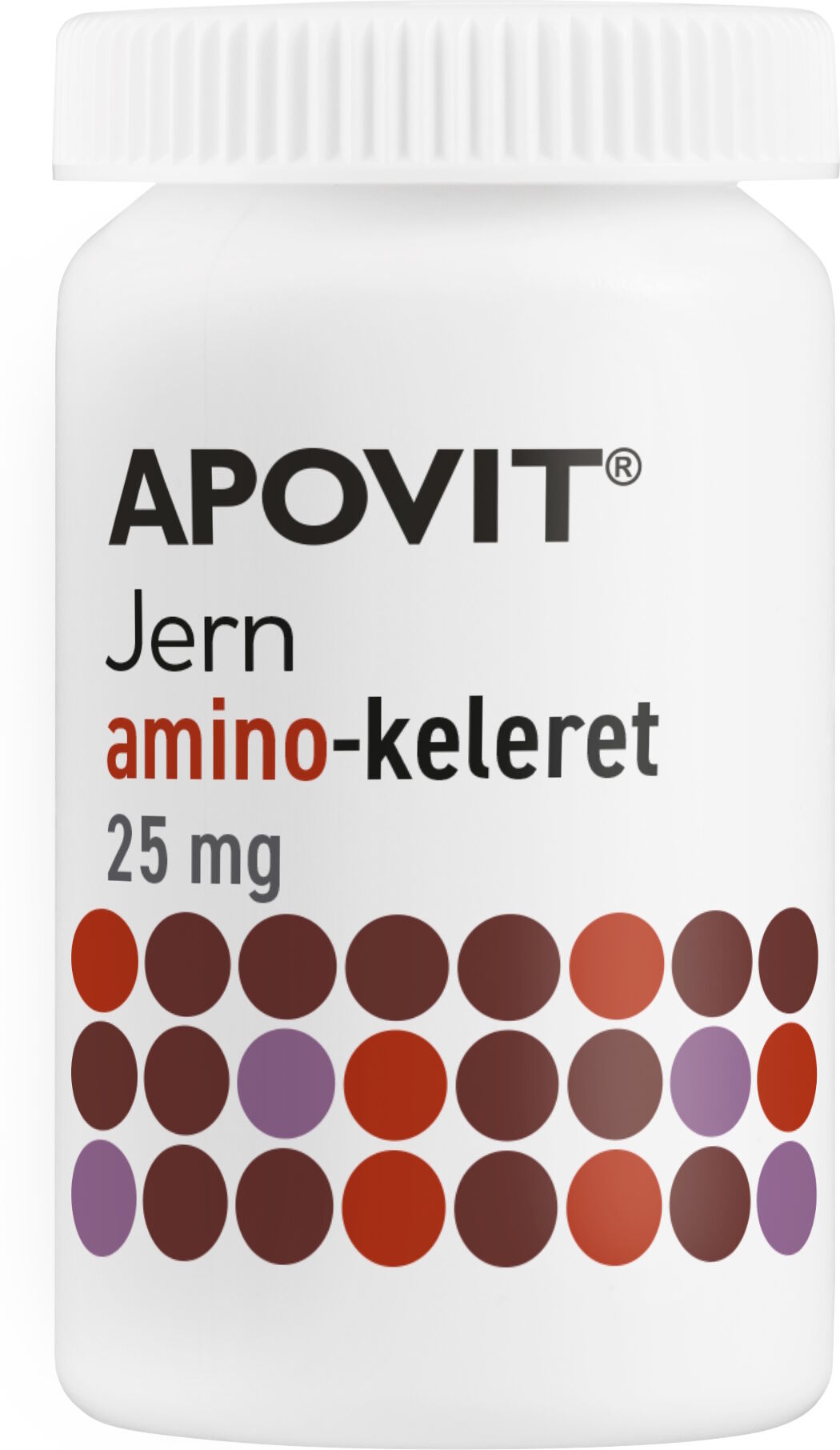 Apovit Jern Amino-keleret 25 mg Kosttilskud 100 stk