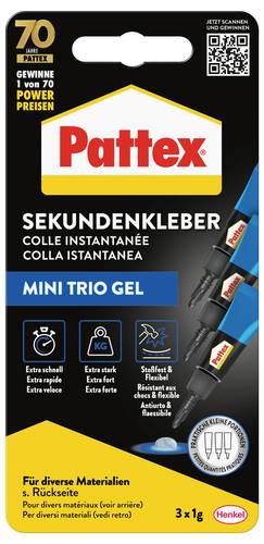 Pattex Mini Trio Ultra Gel Sekundenkleber PSMG3 3g