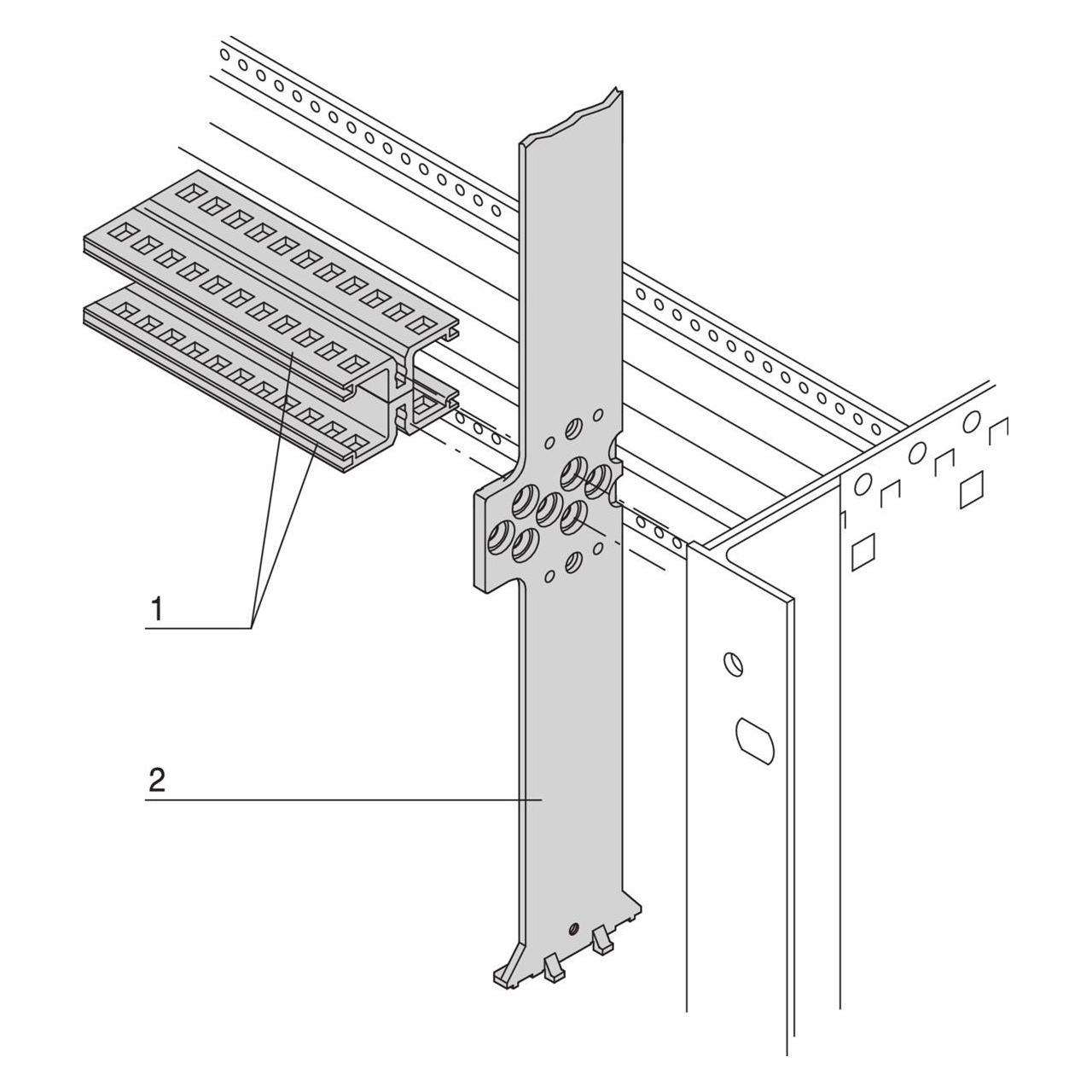 Schroff Strebe 6 HE für gemischten Ausbau - STREBE 6HE (64560010)