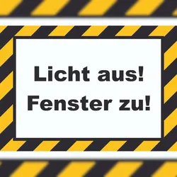 HB-Druck Licht aus Fenster zu Schild A5 Rückseite selbstklebend