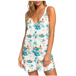 Roxy Damen Jumpsuit Golden Palm blau - L - L
