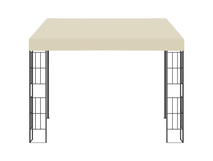 vidaXL Pavillon mural 3 x 3 m Tissu blanc crème