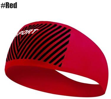 Uplift Essentials Unisex Lightweight Elastic Sports Sweatband red