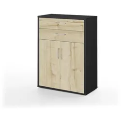 Mäusbacher Aktenschrank Big Profi Office Dekor Anthrazit / Birke