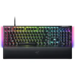 Razer BlackWidow V4 Mechanical Gaming Keyboard, Yellow Switch, US Layout, Wired, Black (US, Kabelgebunden), Tastatur, Schwarz
