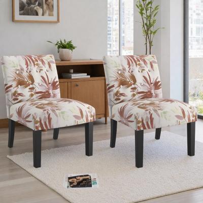 "22"" Engineered Wood Floral Accent Chairs with Contemporary Style and Easy Assembly"