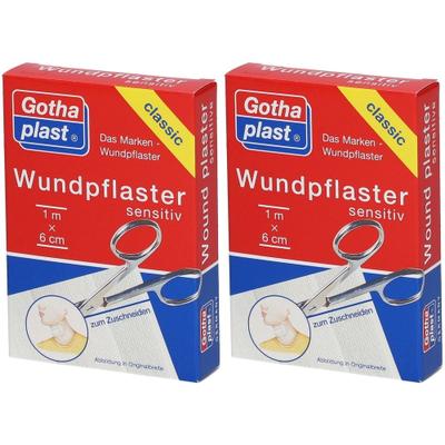 Gothaplast Wundpfl.sensitiv 6 cmx1 m geschnitten 2x 2x1 St Pflaster
