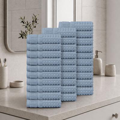 Home Weavers Inc Home Weavers Willow Collection 630GSM Cotton Zero Twist Super Absorbent Wash Cloth - 13x13