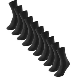 SCHIESSER Herren Socken - Bluebird, 10er Pack, Baumwollmix, Größe 43-46 in Schwarz Schwarz