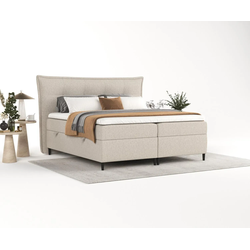 BOXBETT Las Palmas 200/200 cm Hellbeige im Megan Stoff