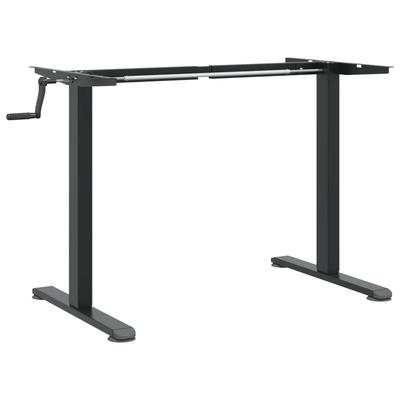 Helloshop26 - Bürogestell Schreibtisch Arbeitsplatz Computermöbel Stehschreibtisch (94–135) x 60 x (70–114) cm schwarzer Stahl 02_0023975