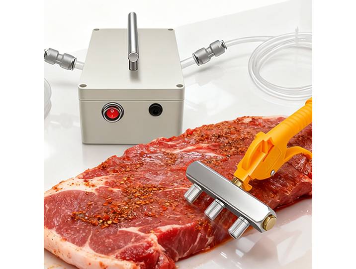 Pompe d'injection saline électrique Machine de décapage de viande pompe à bacon électrique haute pression pistolet seringue marinée à viande seringue saline
