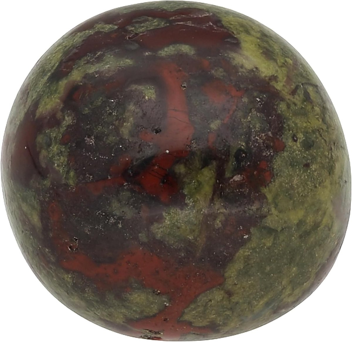 Drakenbloed Jaspis Trommelsteen - Handsteen voor Decoratie en Meditatie - Rood Groen - 2-3 cm