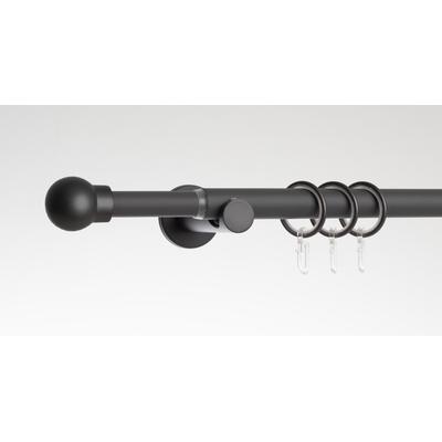 Gardinenstange LIEDECO "Stilgarnitur "Kugel" ausziehbar 16/19 mm", steingrau, Ø:19mm, Eisen, Gardinenstangen, teleskopisch ausziehbar