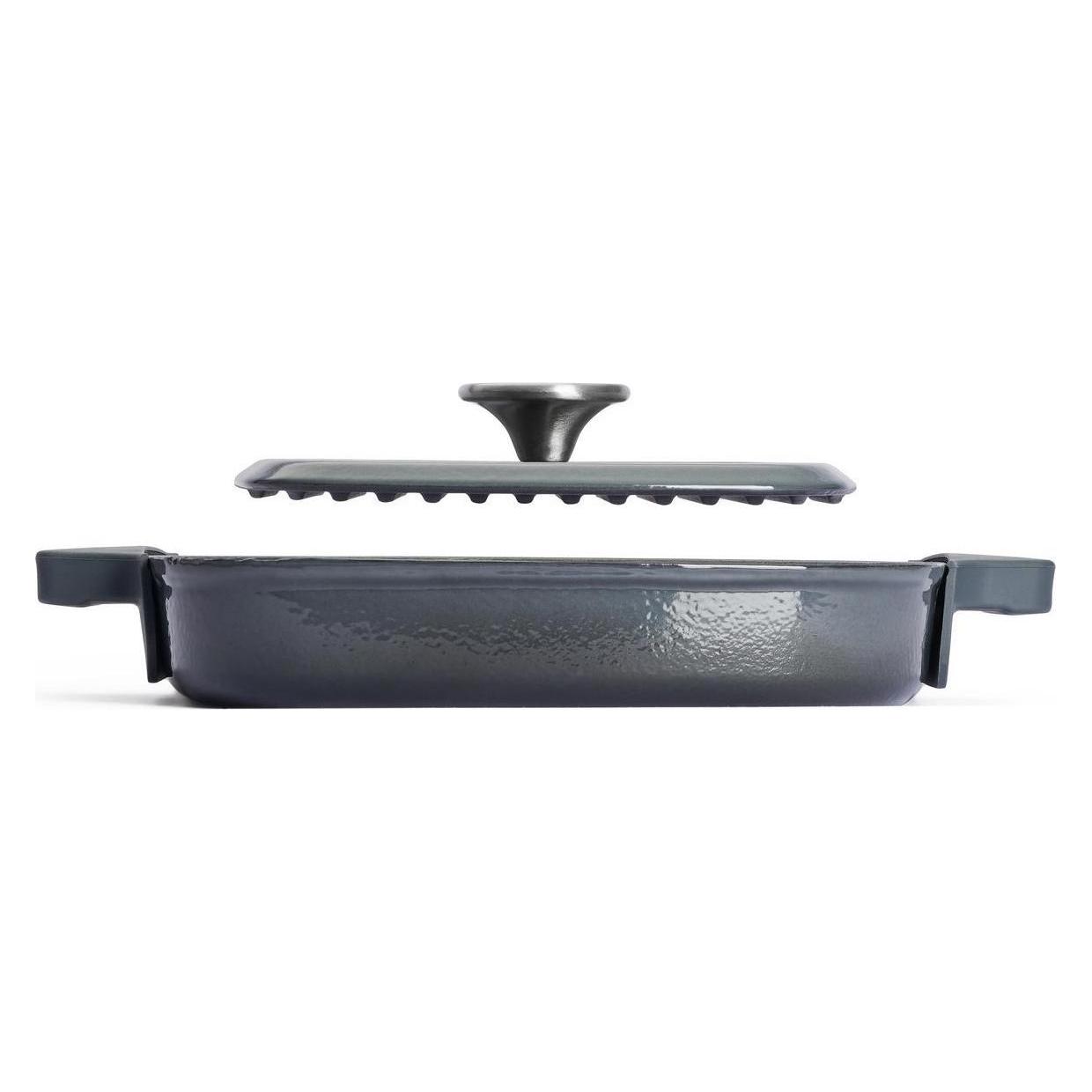 Woll Grillpfanne Iron mit Steakpresse Carbon Grey (Grillpfanne, Gusseisen) (628-2CI-030)