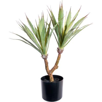 Künstliche Zimmerpflanze CREATIV GREEN "Agave", grün, H:60cm Ø:26cm, Kunststoff, Kunstpflanzen, Künstliche Zimmerpflanze