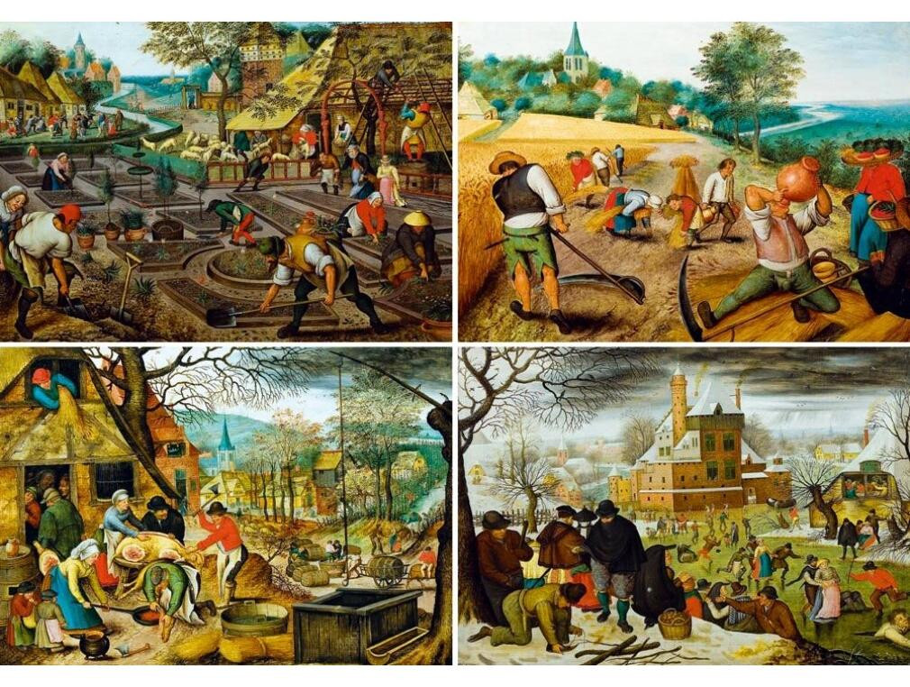 Bluebird Puzzel De Vier Seizoenen van Pieter Bruegel de Jongere - 1000 stukjes