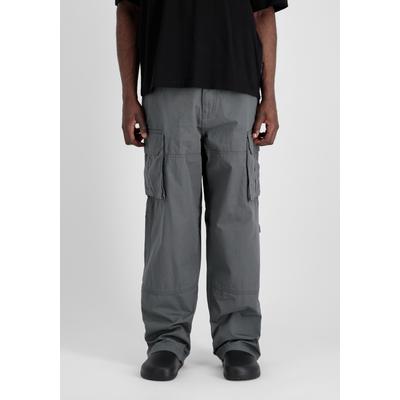 Cargohose ALPHA INDUSTRIES "Ripstop Patchwork Oversized Pants", Herren, Gr. 30, Normalgrößen, grau (vintage grau), Obermaterial: 100% Baumwolle, Hosen Cargohose