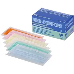 Mundschutz Ampri Med Comfort 3-lagig Typ IIR grün 50 Stück mit runden, latexfreien Elastikbändern, EN 14683